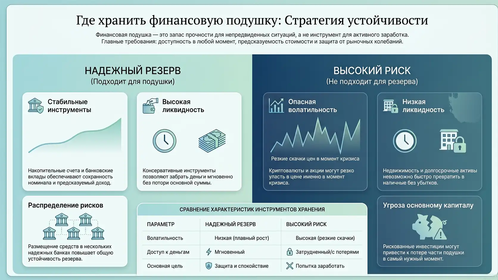где хранить финансовую подушку