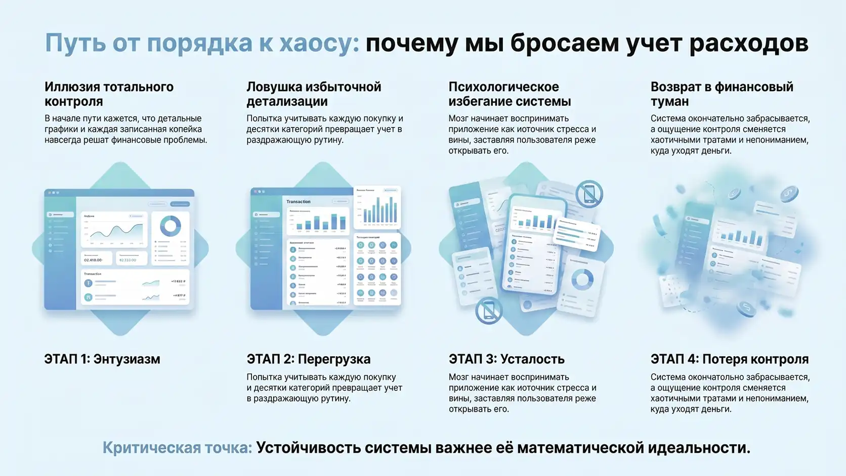 почему люди бросают вести учет расходов
