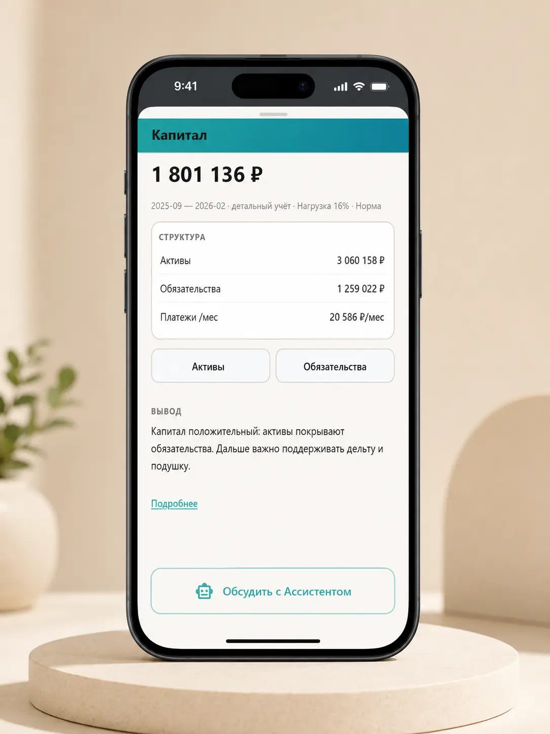Связь капитала, активов, обязательств и долговой нагрузки