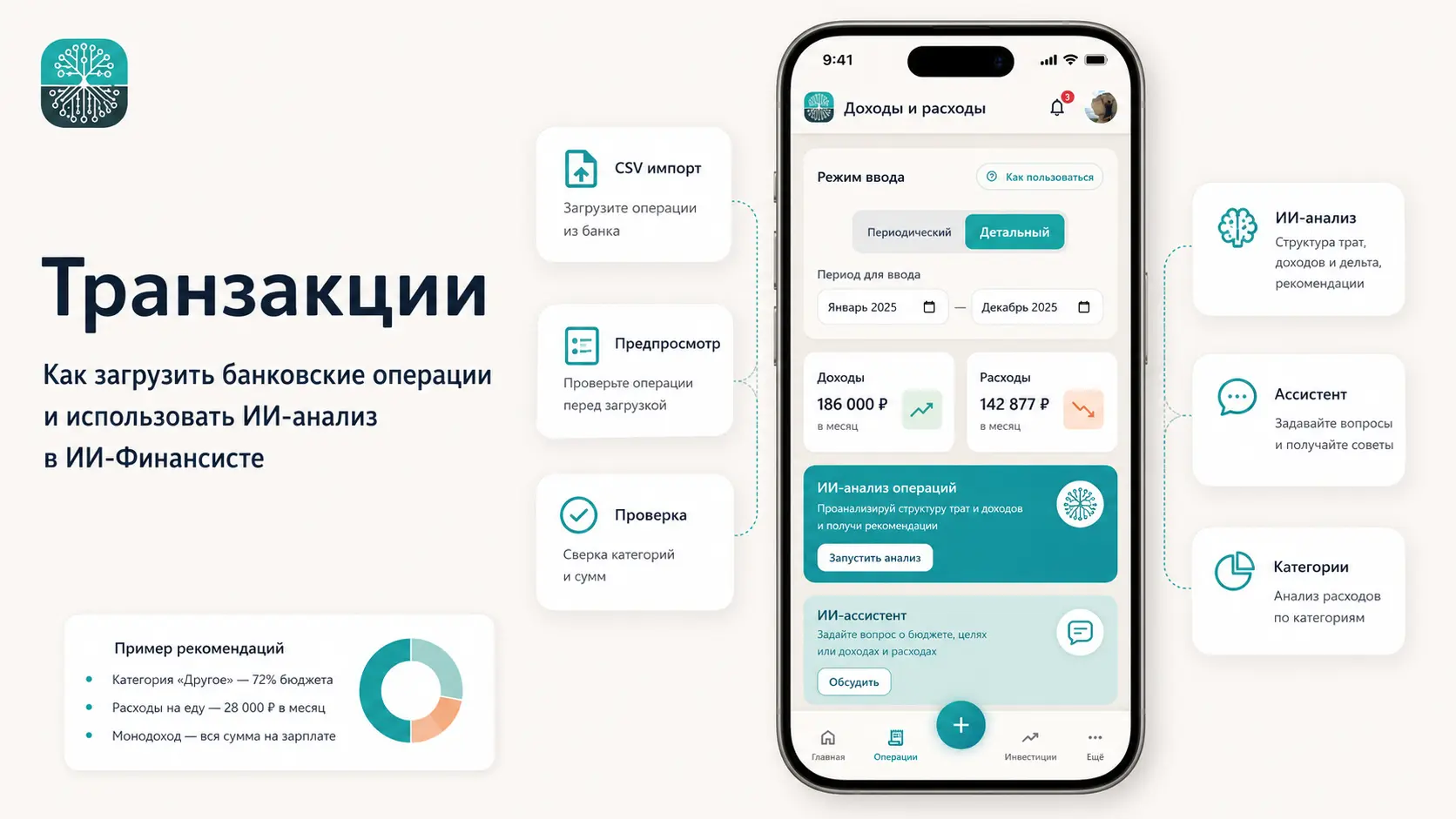 Обложка инструкции по загрузке банковских операций и ИИ-анализу транзакций в ИИ-Финансисте